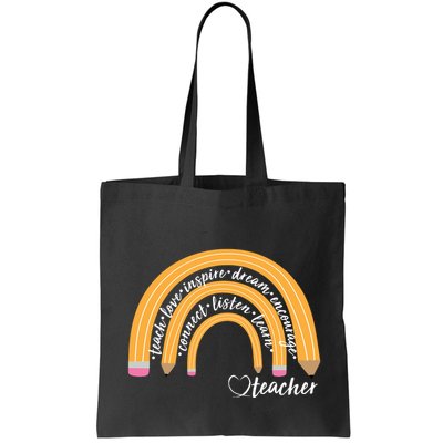 Teach Love Inspire Dream Encourage Teacher Love Bag
