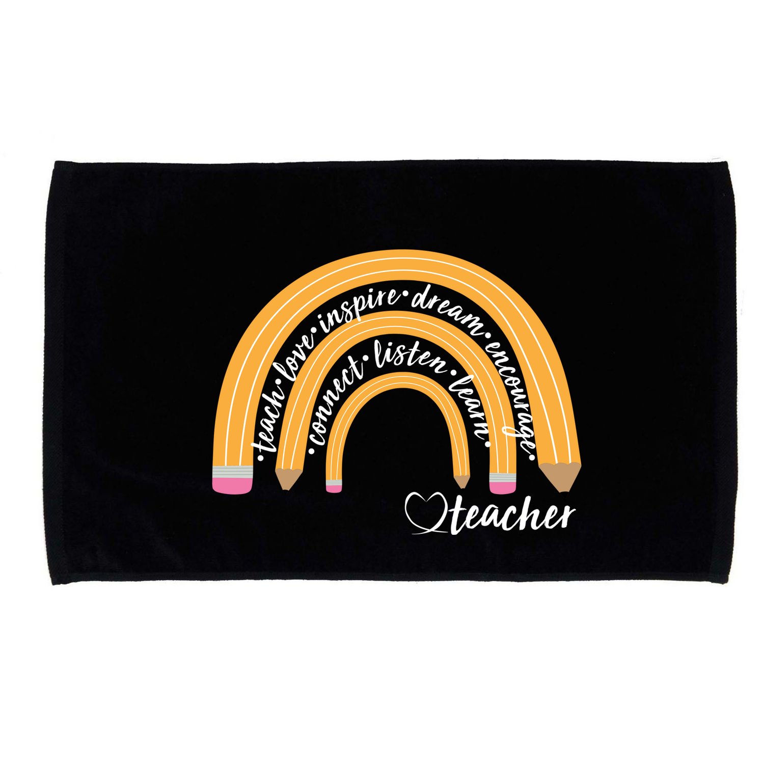 Teach Love Inspire Dream Encourage Teacher Love Microfiber Hand Towel