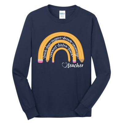 Teach Love Inspire Dream Encourage Teacher Love Tall Long Sleeve T-Shirt