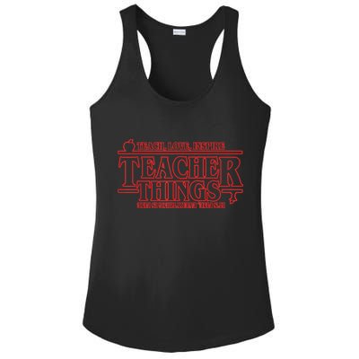 Teach Love Inspire Teacher Things It's Fine Everything Ladies PosiCharge Competitor Racerback Tank