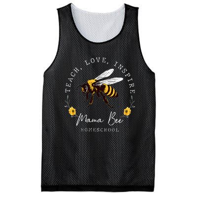 Teach Love Inspire Mama Bee Homeschool Teachers Wo Mesh Reversible Basketball Jersey Tank