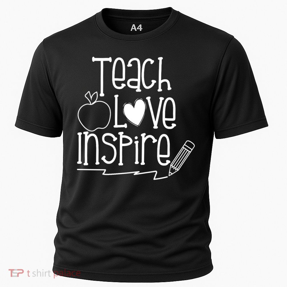 Teach Love Inspire Cute Gift For Teacher Cooling Performance Crew T-Shirt