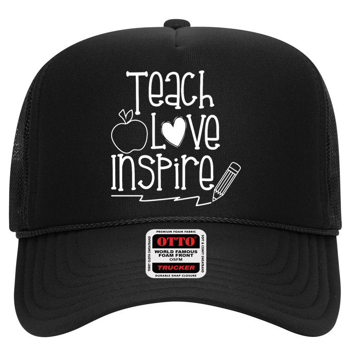 Teach Love Inspire Cute Gift For Teacher Trucker Hat