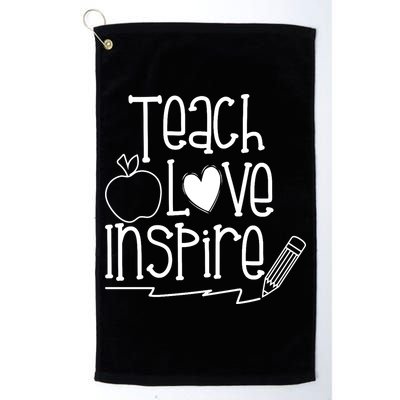 Teach Love Inspire Cute Gift For Teacher Golf Towel