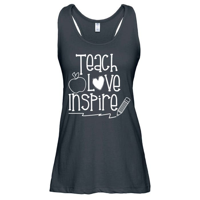 Teach Love Inspire Cute Gift For Teacher Ladies Essential Flowy Tank