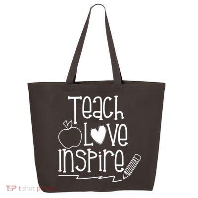 Teach Love Inspire Cute Gift For Teacher 25L Jumbo Tote