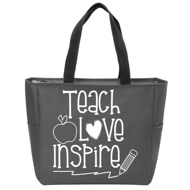 Teach Love Inspire Cute Gift For Teacher Zip Tote Bag