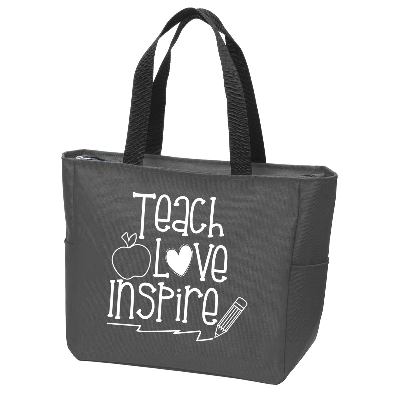 Teach Love Inspire Cute Gift For Teacher Zip Tote Bag
