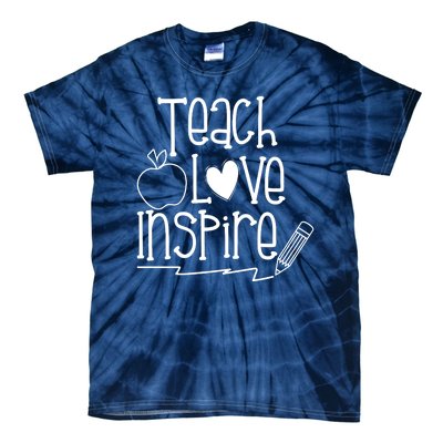 Teach Love Inspire Cute Gift For Teacher Tie-Dye T-Shirt