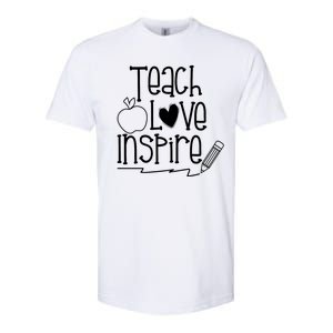 Teach Love Inspire Cute Gift For Teacher Softstyle CVC T-Shirt