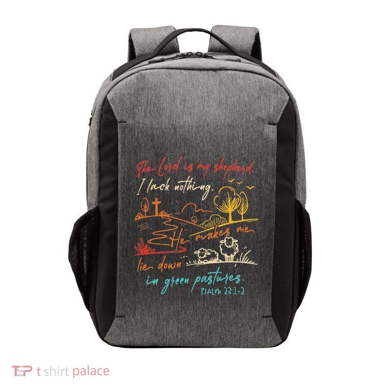 The Lord Is My Shepherd; I Lack Nothing Vector Backpack
