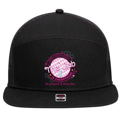 The Lab Is Everything The Forefront Of Saving Lives 7 Panel Mesh Trucker Snapback Hat