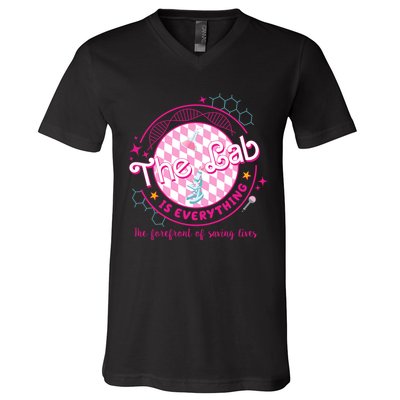 The Lab Is Everything The Forefront Of Saving Lives V-Neck T-Shirt
