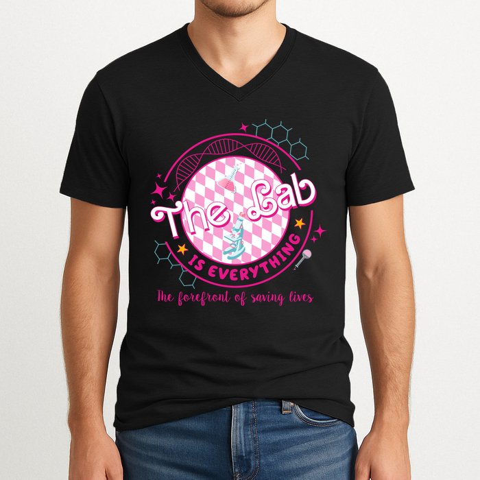 The Lab Is Everything The Forefront Of Saving Lives V-Neck T-Shirt