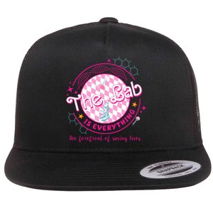 The Lab Is Everything The Forefront Of Saving Lives Flat Bill Trucker Hat