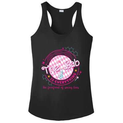 The Lab Is Everything The Forefront Of Saving Lives Ladies PosiCharge Competitor Racerback Tank