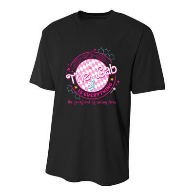 The Lab Is Everything The Forefront Of Saving Lives Youth Performance Sprint T-Shirt