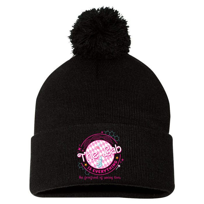 The Lab Is Everything The Forefront Of Saving Lives Pom Pom 12in Knit Beanie