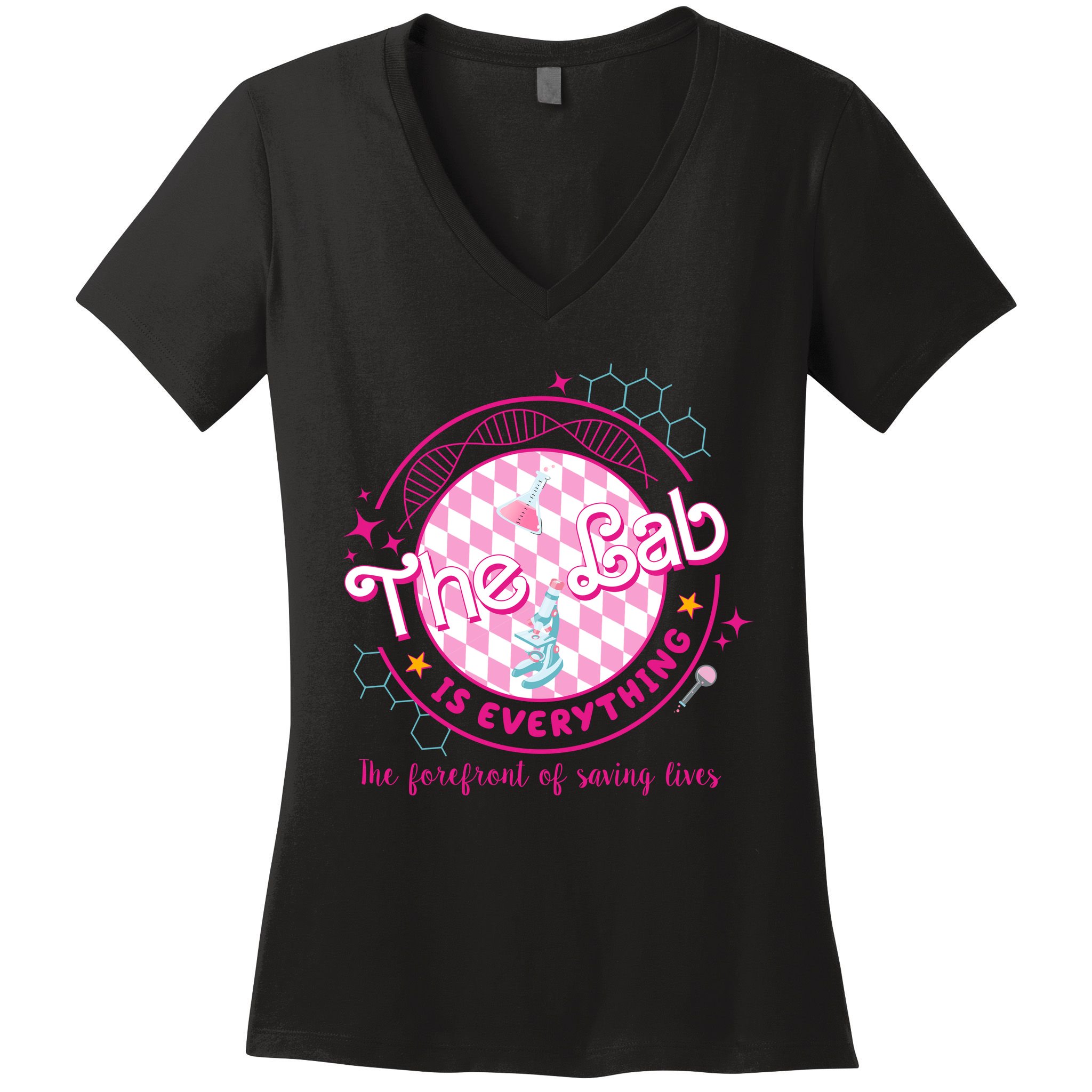 The Lab Is Everything The Forefront Of Saving Lives Women's V-Neck T-Shirt