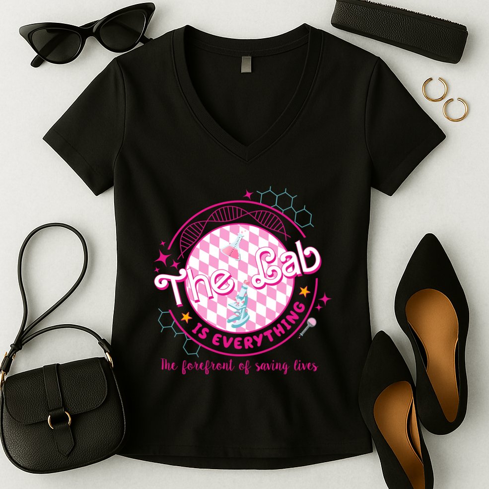 The Lab Is Everything The Forefront Of Saving Lives Women's V-Neck T-Shirt