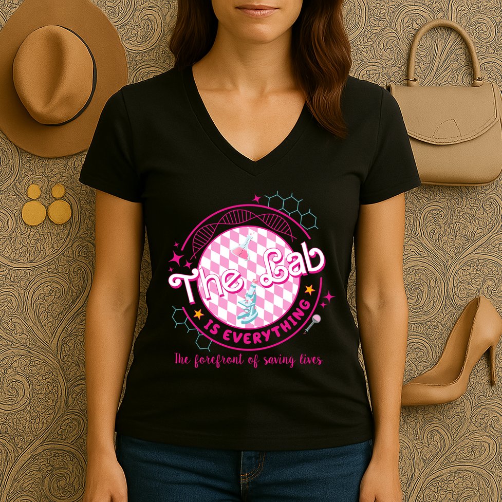 The Lab Is Everything The Forefront Of Saving Lives Women's V-Neck T-Shirt