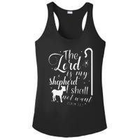 The Lord Is My Shepherd I Shall Not Want Retro Bibe Verse Ladies PosiCharge Competitor Racerback Tank