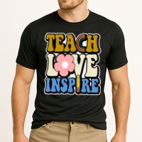 Teach Love Inspire Retro Gift For Teacher Cooling Performance Crew T-Shirt