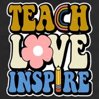 Teach Love Inspire Retro Gift For Teacher Adult Drive Performance Visor