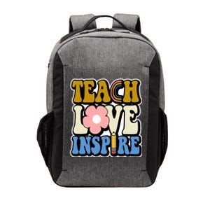 Teach Love Inspire Retro Gift For Teacher Vector Backpack