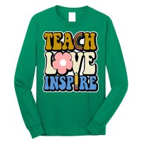 Teach Love Inspire Retro Gift For Teacher Long Sleeve Shirt