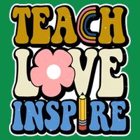 Teach Love Inspire Retro Gift For Teacher Long Sleeve Shirt