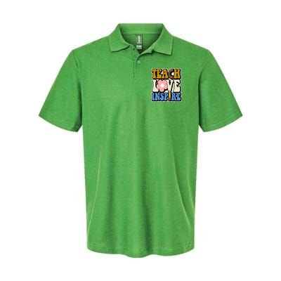 Teach Love Inspire Retro Gift For Teacher Polo