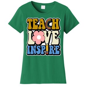 Teach Love Inspire Retro Gift For Teacher Women's T-Shirt