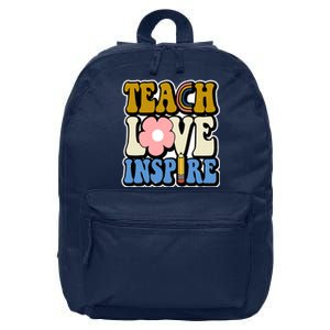 Teach Love Inspire Retro Gift For Teacher 16 in Basic Backpack