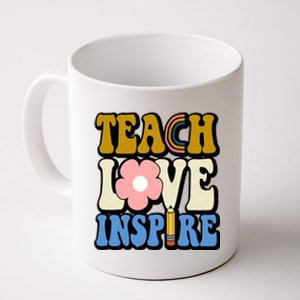 Teach Love Inspire Retro Gift For Teacher Coffee Mug