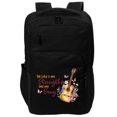 The Lord Is My Strength And My Song Guitar Impact Tech Backpack