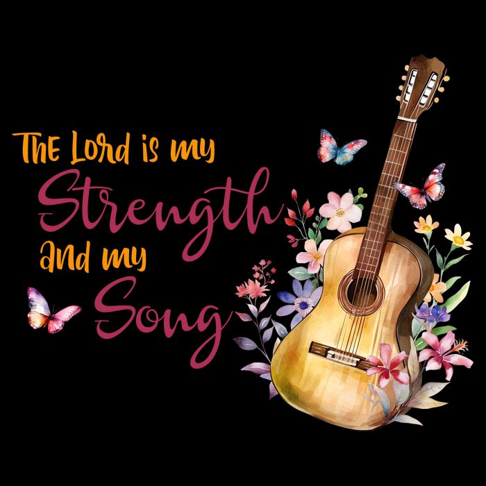 The Lord Is My Strength And My Song Guitar Backpack