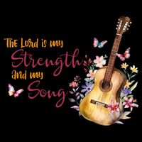 The Lord Is My Strength And My Song Guitar Drawstring Bag