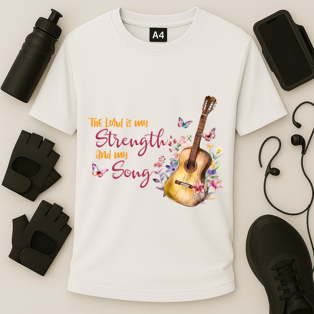 The Lord Is My Strength And My Song Guitar Performance Shirt