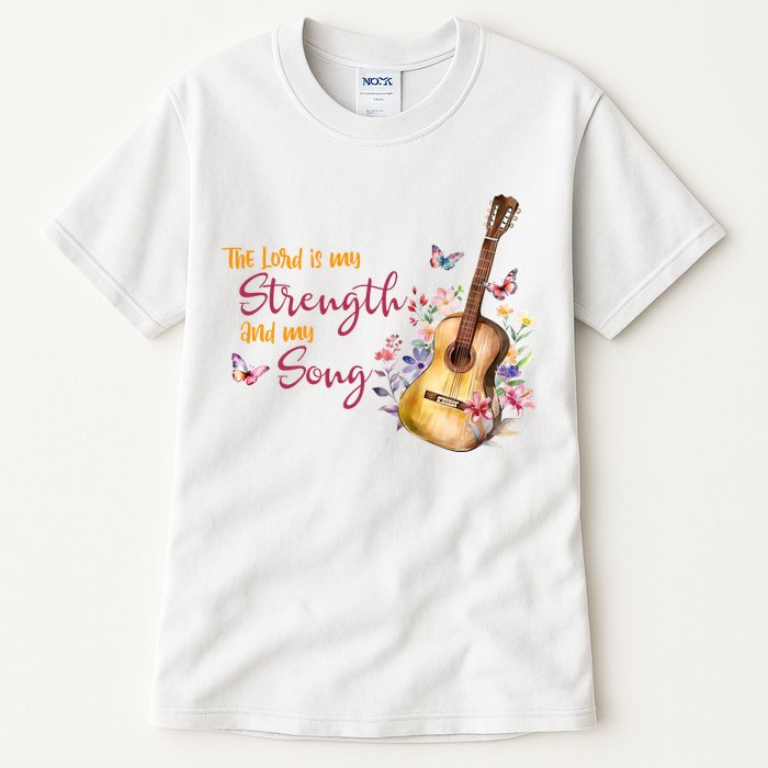 The Lord Is My Strength And My Song Guitar Tall T-Shirt