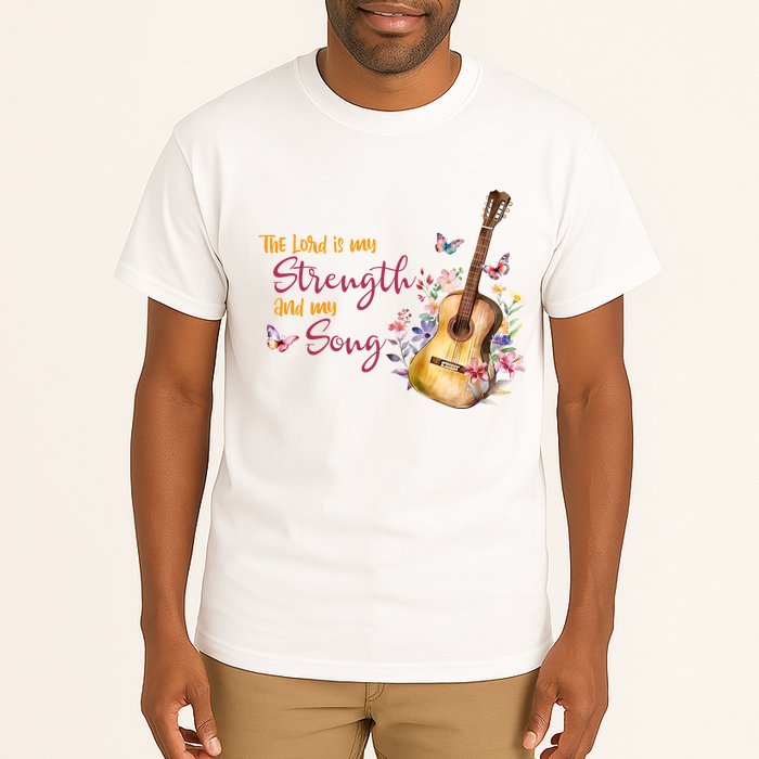 The Lord Is My Strength And My Song Guitar Tall T-Shirt