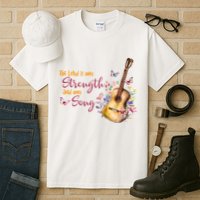 The Lord Is My Strength And My Song Guitar Tall T-Shirt
