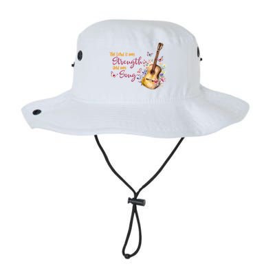 The Lord Is My Strength And My Song Guitar Bucket Hat