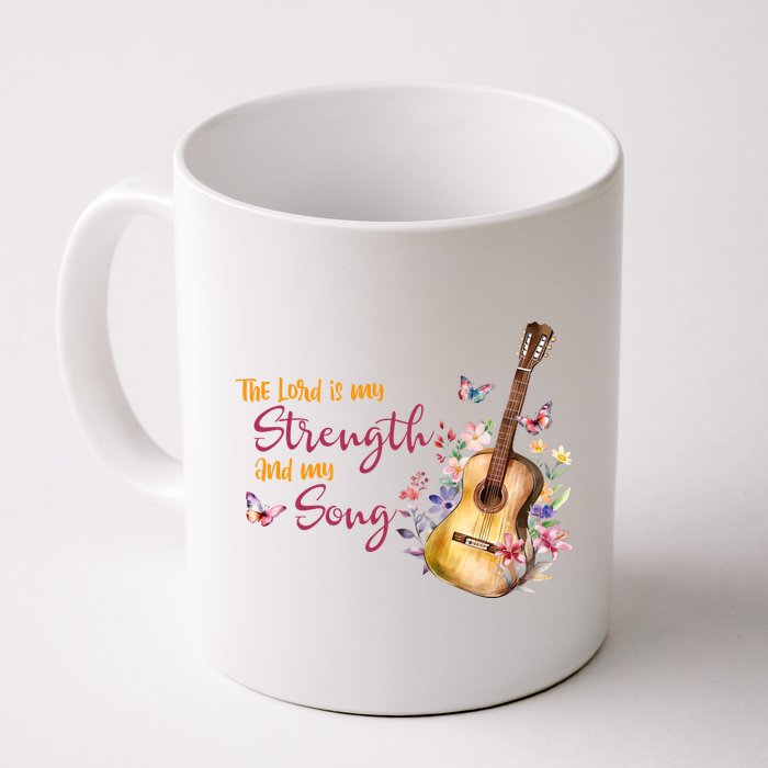The Lord Is My Strength And My Song Guitar Mug