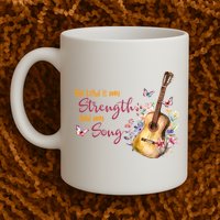 The Lord Is My Strength And My Song Guitar Mug