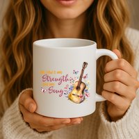 The Lord Is My Strength And My Song Guitar Mug