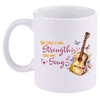 The Lord Is My Strength And My Song Guitar 11oz C Handle Ceramic Mug