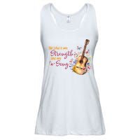The Lord Is My Strength And My Song Guitar Ladies Essential Flowy Tank