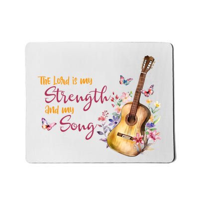 The Lord Is My Strength And My Song Guitar Mousepad