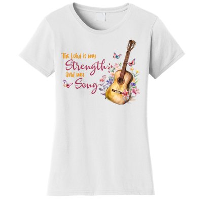 The Lord Is My Strength And My Song Guitar Women's T-Shirt